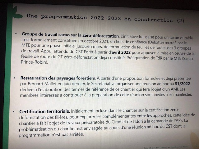 programmation 2 reunion janvier 2022